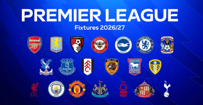 All 380 fixtures for 2026/27 Premier League season