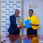 From left to right: Britam General Insurance CEO and Principal Officer, James Mbithi, and ICPAK CEO, Dr. Grace Mburu, during the launch of Britam's exclusive insurance solutions for the Institute's more than 40,000 members at the ICPAK offices on 16 July 2026. The partnership gives ICPAK members access to a range of insurance products designed to protect their personal well-being, professional practice, businesses, and assets.