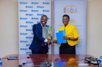 From left to right: Britam General Insurance CEO and Principal Officer, James Mbithi, and ICPAK CEO, Dr. Grace Mburu, during the launch of Britam's exclusive insurance solutions for the Institute's more than 40,000 members at the ICPAK offices on 16 July 2026. The partnership gives ICPAK members access to a range of insurance products designed to protect their personal well-being, professional practice, businesses, and assets.