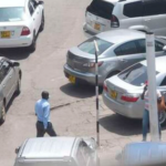 Cars parked at Nairobi's CBD