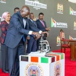 President William Ruto while signing the National Infrastructure Fund Bill into law