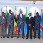EAC Central Bank Governors at the meeting in Arusha, Tanzania