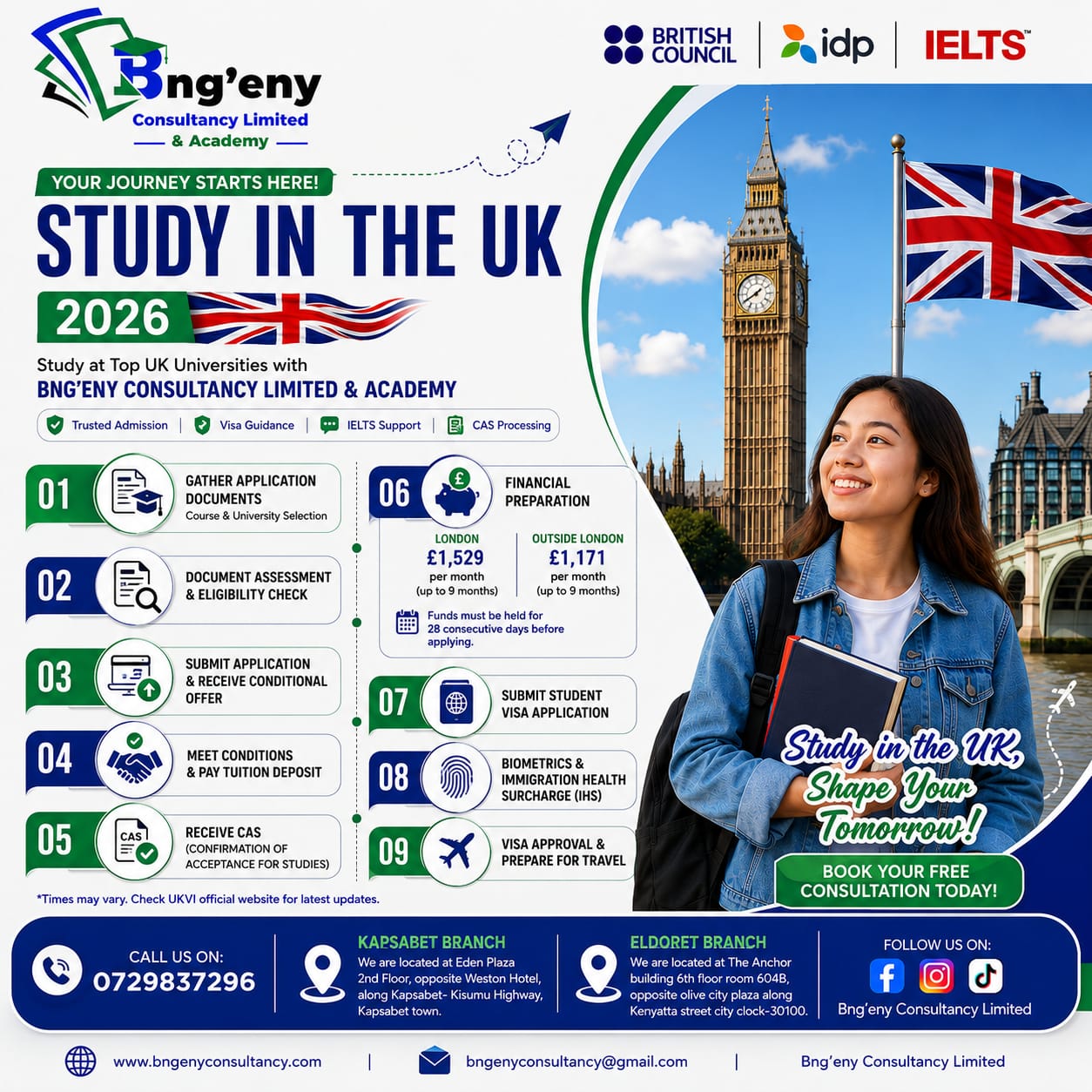 UK study abroad agents contacts
