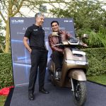 Car& General CEO Vijay Gidoomal, (left) during the TVS scooter launch