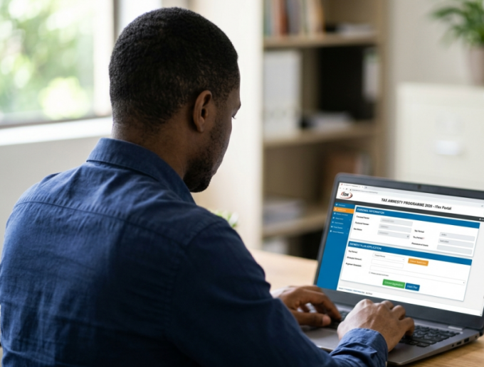 A man on the KRA's iTax website.