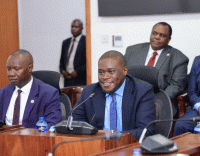 Nairobi Governor Johnson Sakaja while appearing before the Senate County Public Investments and Special Funds Committee.