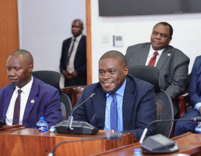 Nairobi Governor Johnson Sakaja while appearing before the Senate County Public Investments and Special Funds Committee.