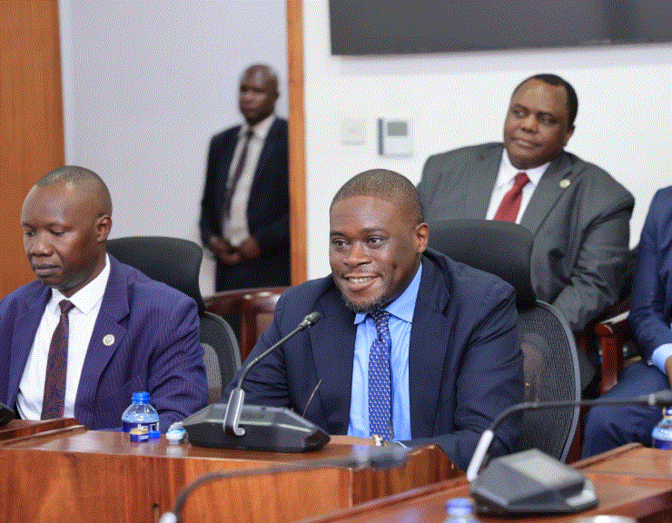 Nairobi Governor Johnson Sakaja while appearing before the Senate County Public Investments and Special Funds Committee.