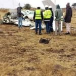 The aircraft crashed near a wind power plant
