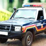 A police land cruiser