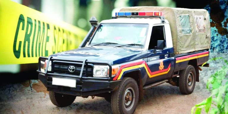 A police land cruiser