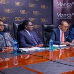 SIB Executive Director, Global Markets, Nahashon Mungai and other Board members during a past AGM.
