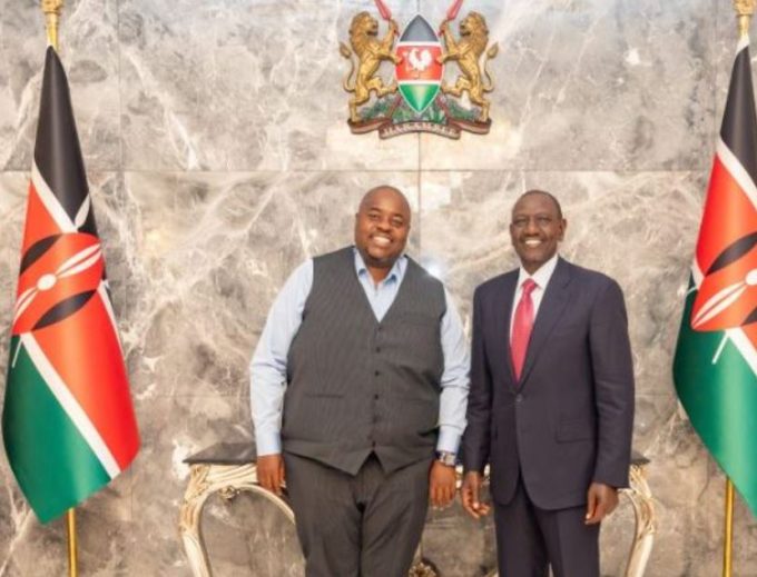 The late Wicknell Chivayo and Kenya's President William Ruto.